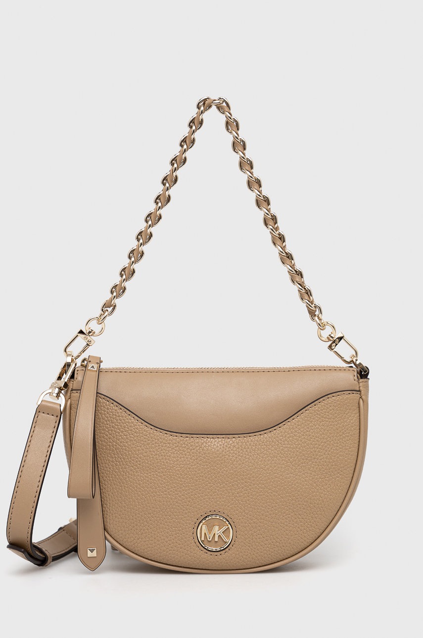 

Кожена чанта MICHAEL Michael Kors в бежово, Бежов