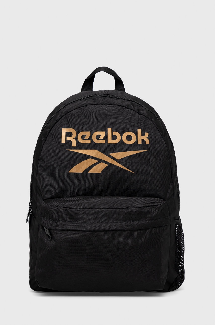 Reebok rucsac femei, culoarea negru, mare, neted