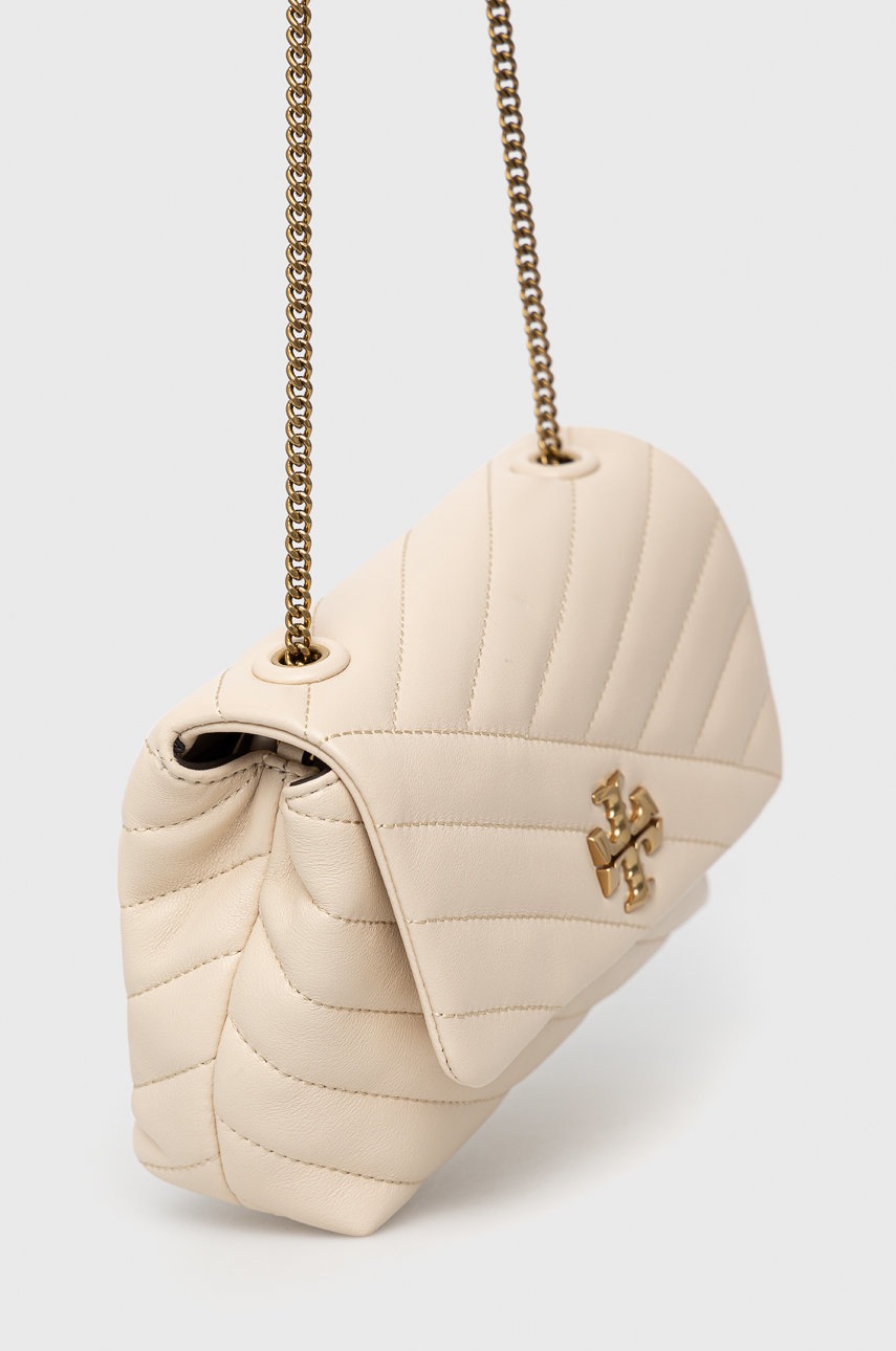 

Шкіряна сумочка Tory Burch колір бежевий