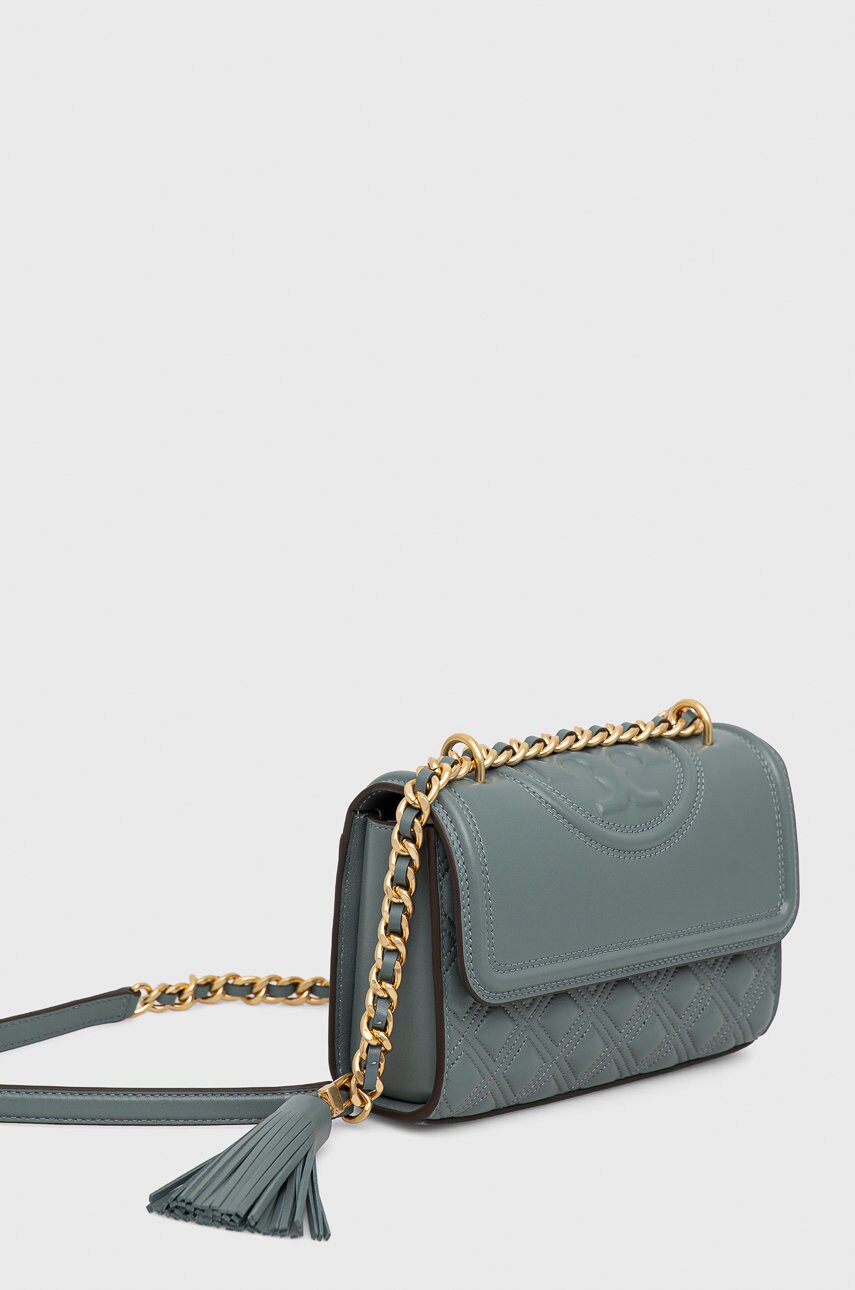 

Шкіряна сумочка Tory Burch колір бірюзовий