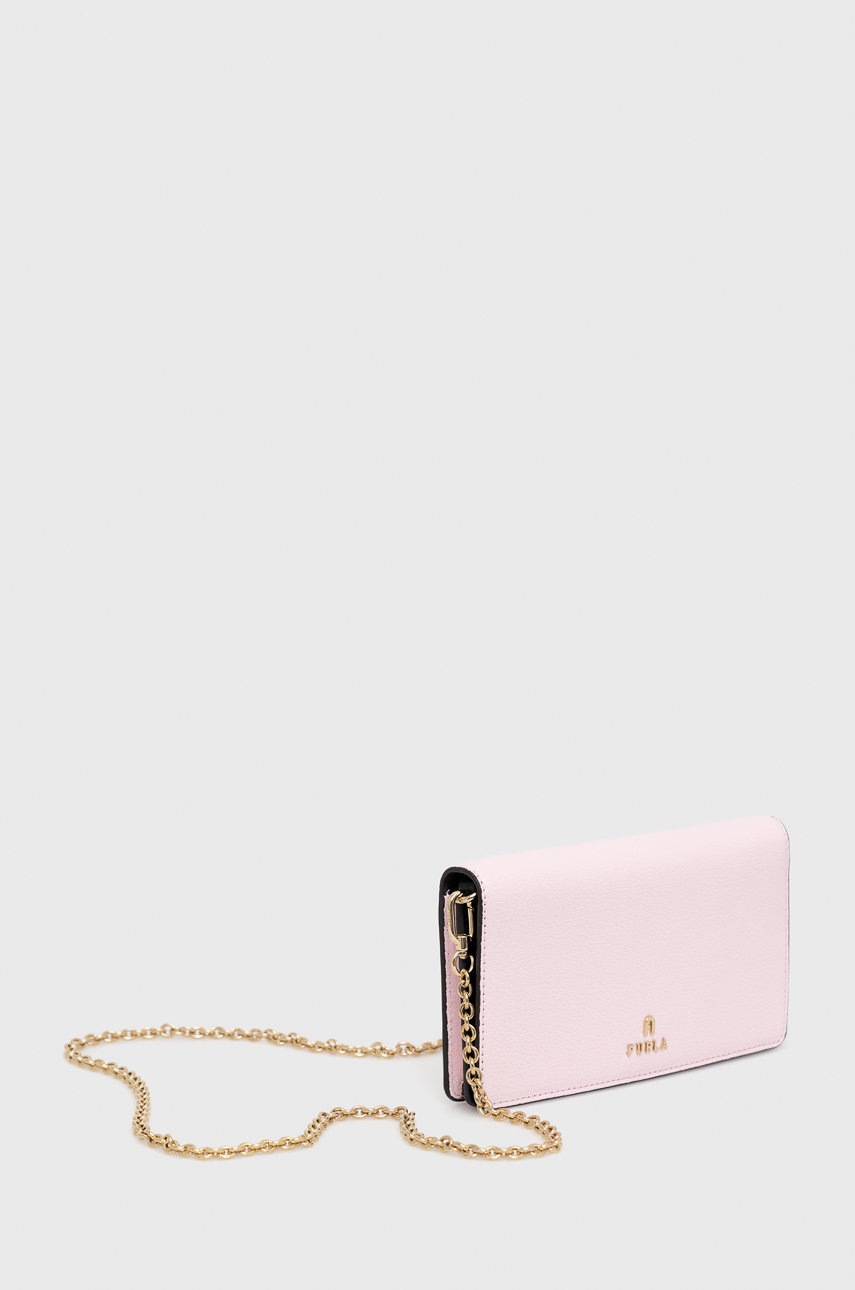 

Кожаный кошелек Furla цвет розовый