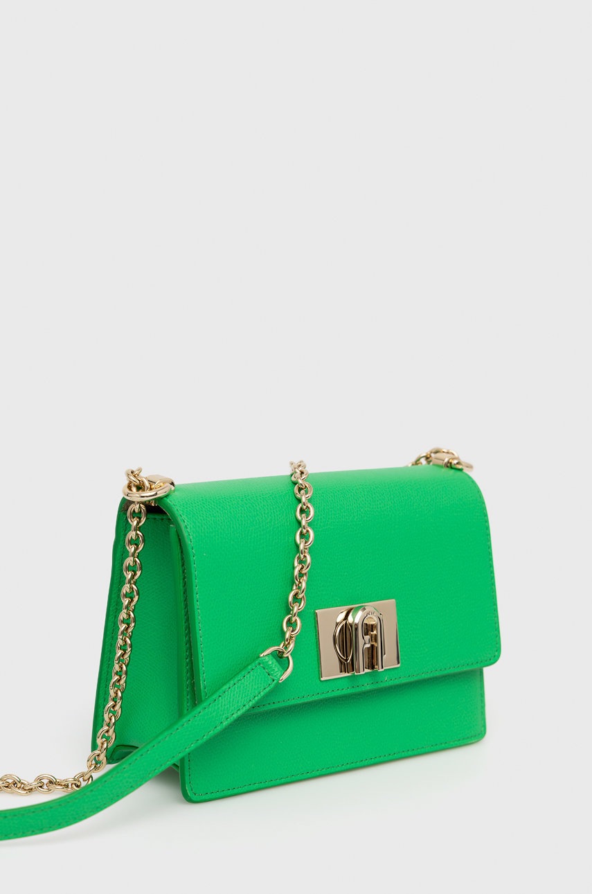 

Шкіряна сумочка Furla колір зелений
