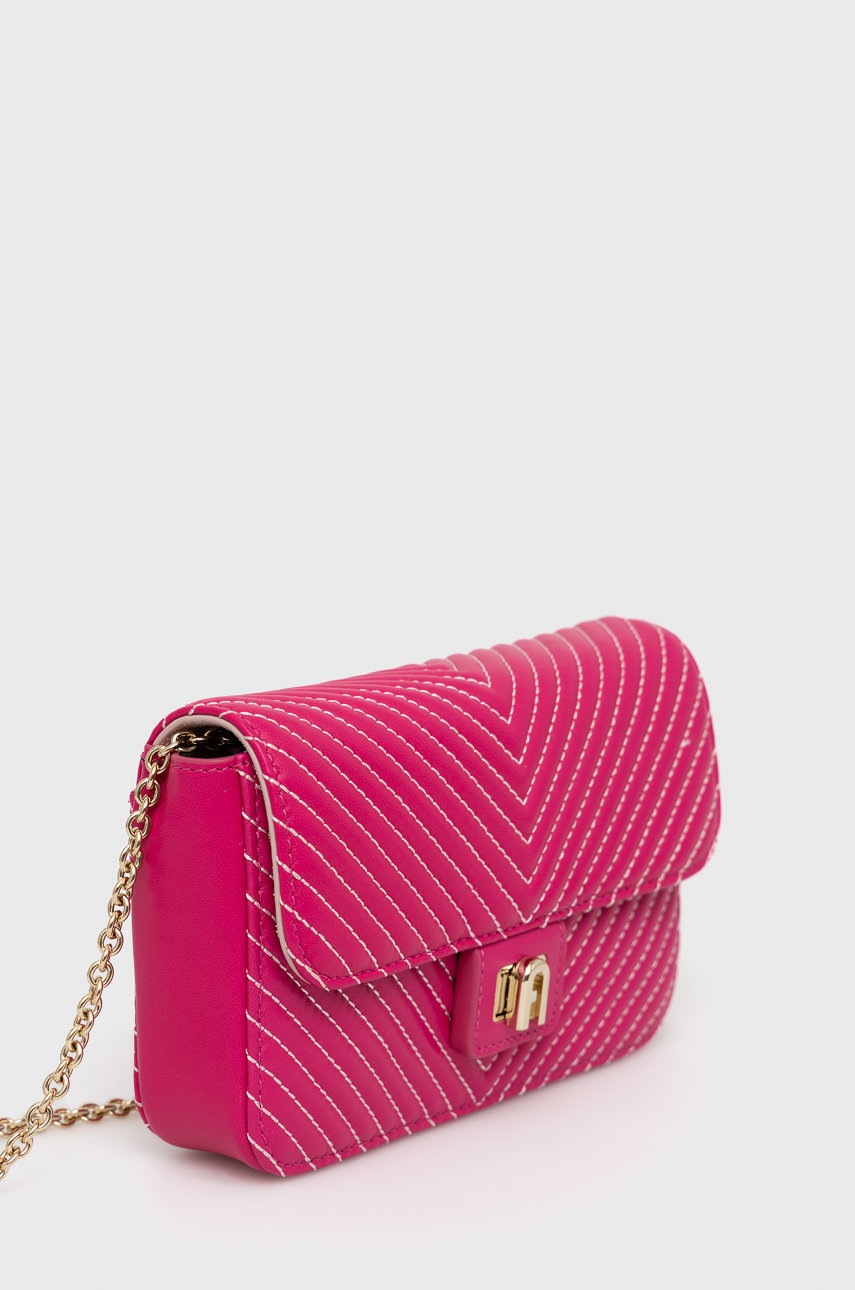 

Шкіряна сумочка Furla колір рожевий