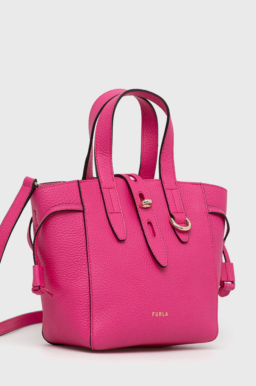

Кожаная сумочка Furla цвет розовый