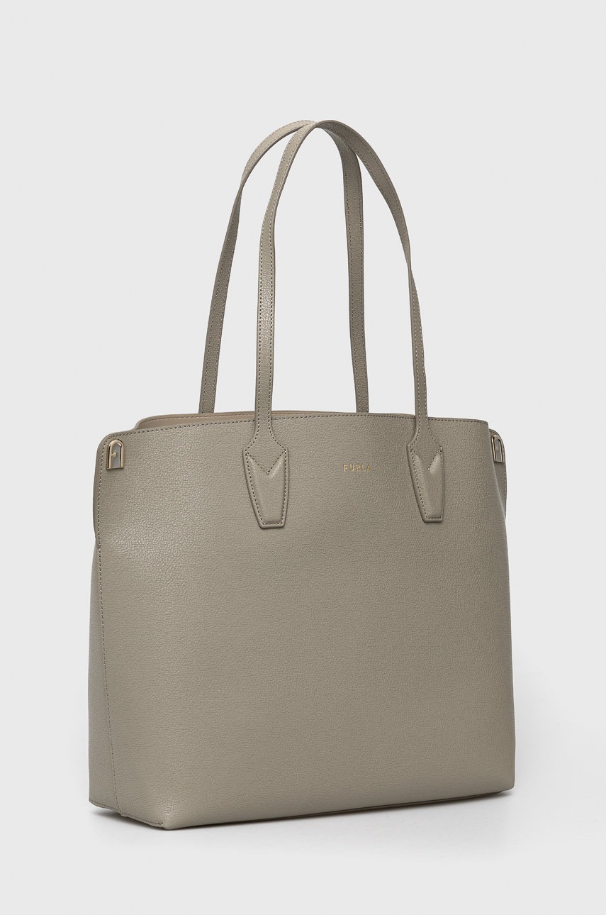 

Шкіряна сумочка Furla колір сірий