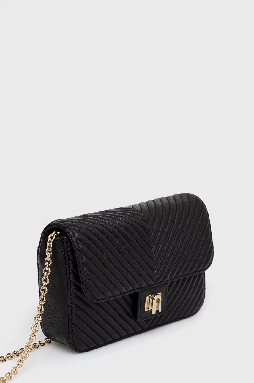 

Шкіряна сумочка Furla колір чорний