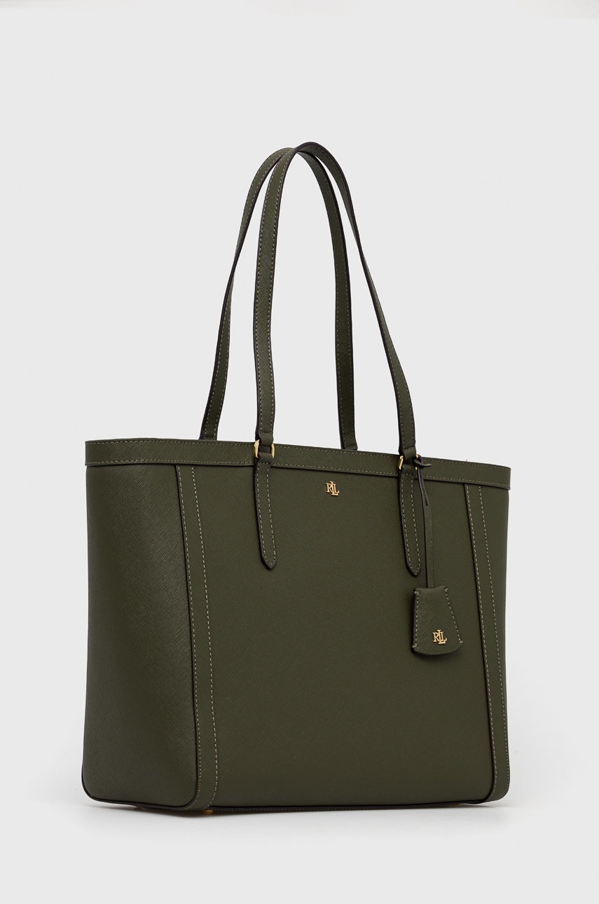 

Кожаная сумочка Lauren Ralph Lauren цвет зелёный