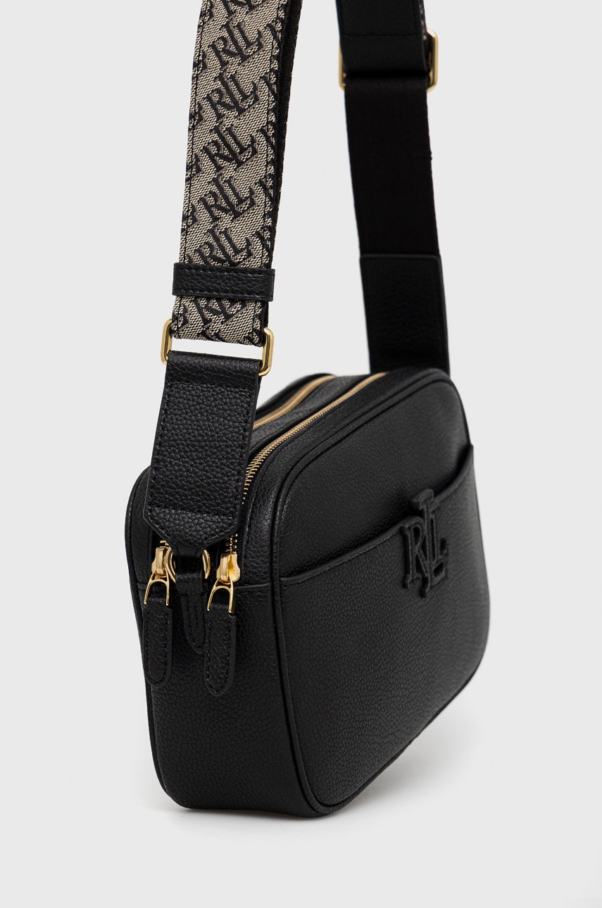 

Кожаная сумочка Lauren Ralph Lauren цвет чёрный
