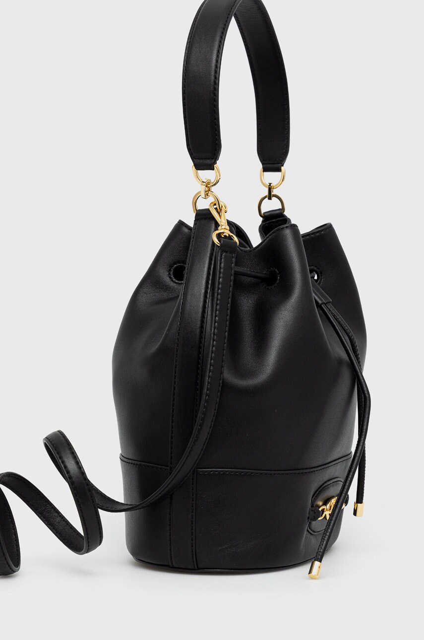 

Кожаная сумочка Lauren Ralph Lauren цвет чёрный