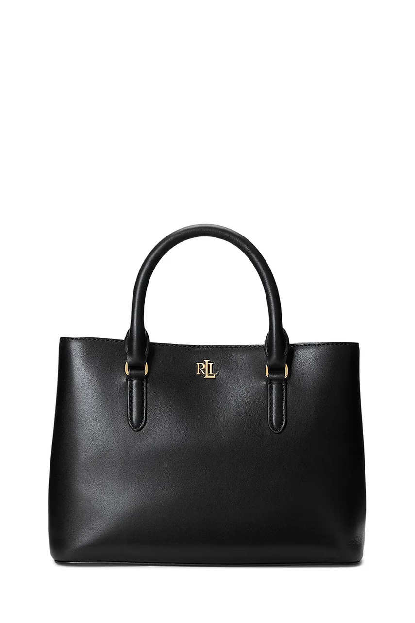 Lauren Ralph Lauren torebka skórzana 431876725004 kolor czarny