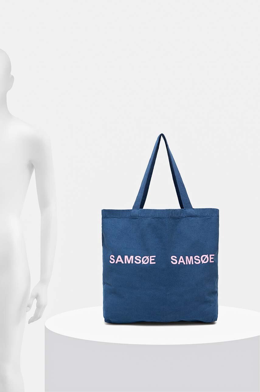 Τσάντα Samsoe Samsoe FRINKA χρώμα: ναυτικό μπλε, F20300113 φωτογραφία