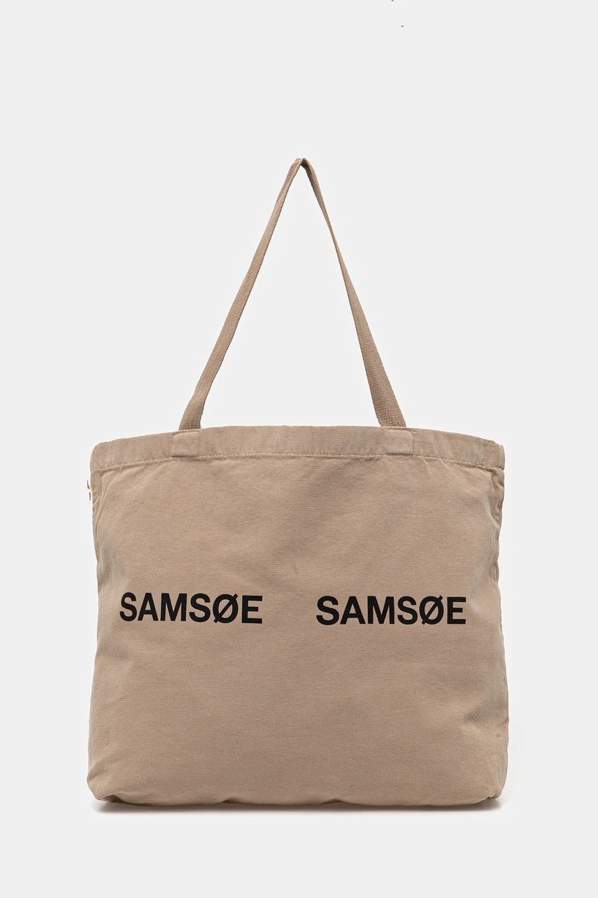 Samsoe Samsoe geantă FRINKA culoarea bej, F20300113