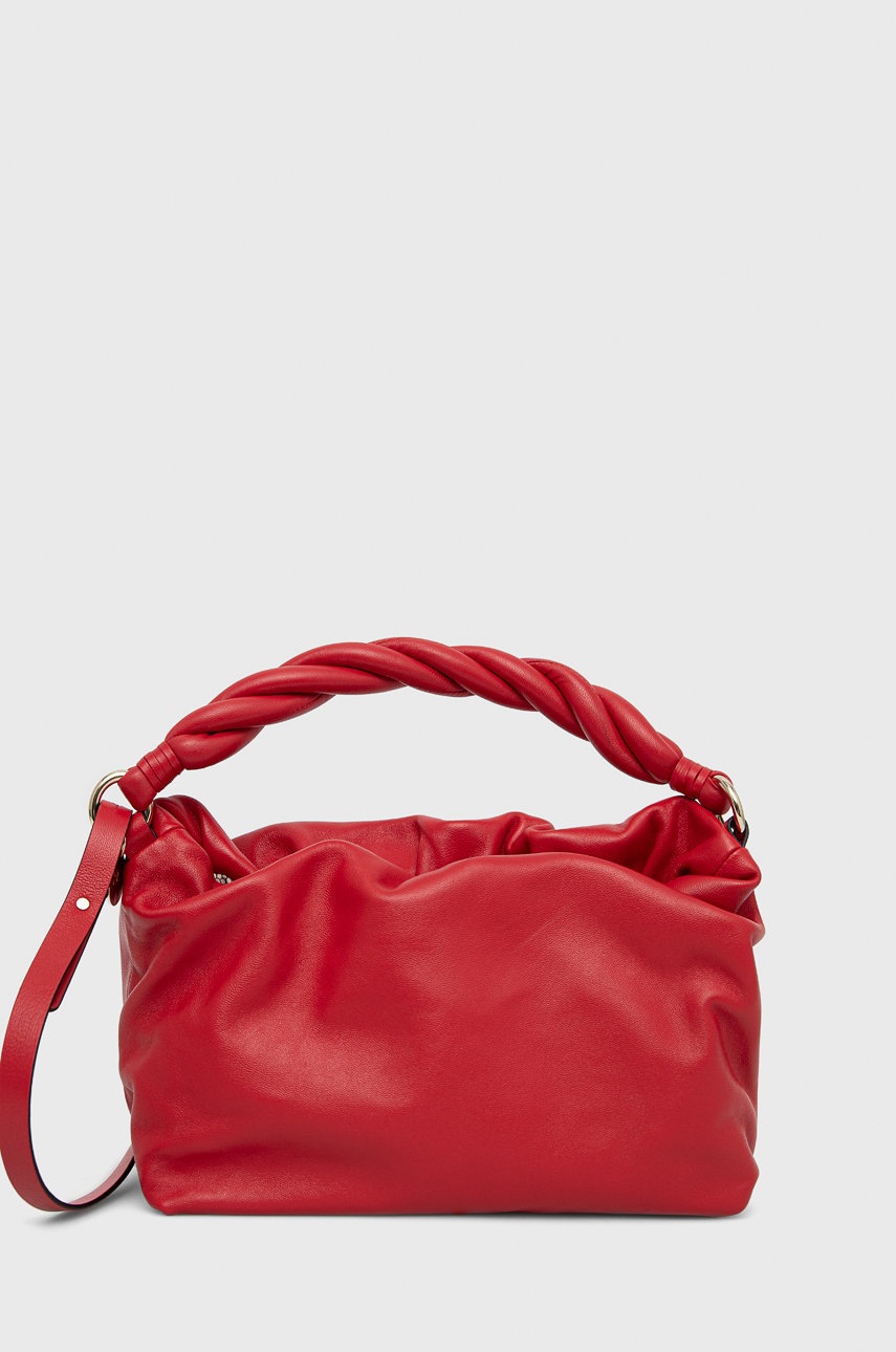 

Кожена чанта Red Valentino в червено, Червен