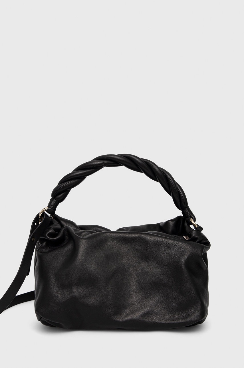 

Кожена чанта Red Valentino в черно, Черен