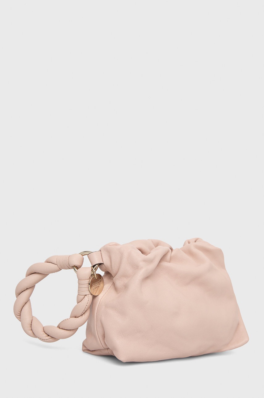 

Кожаная сумка Red Valentino цвет розовый