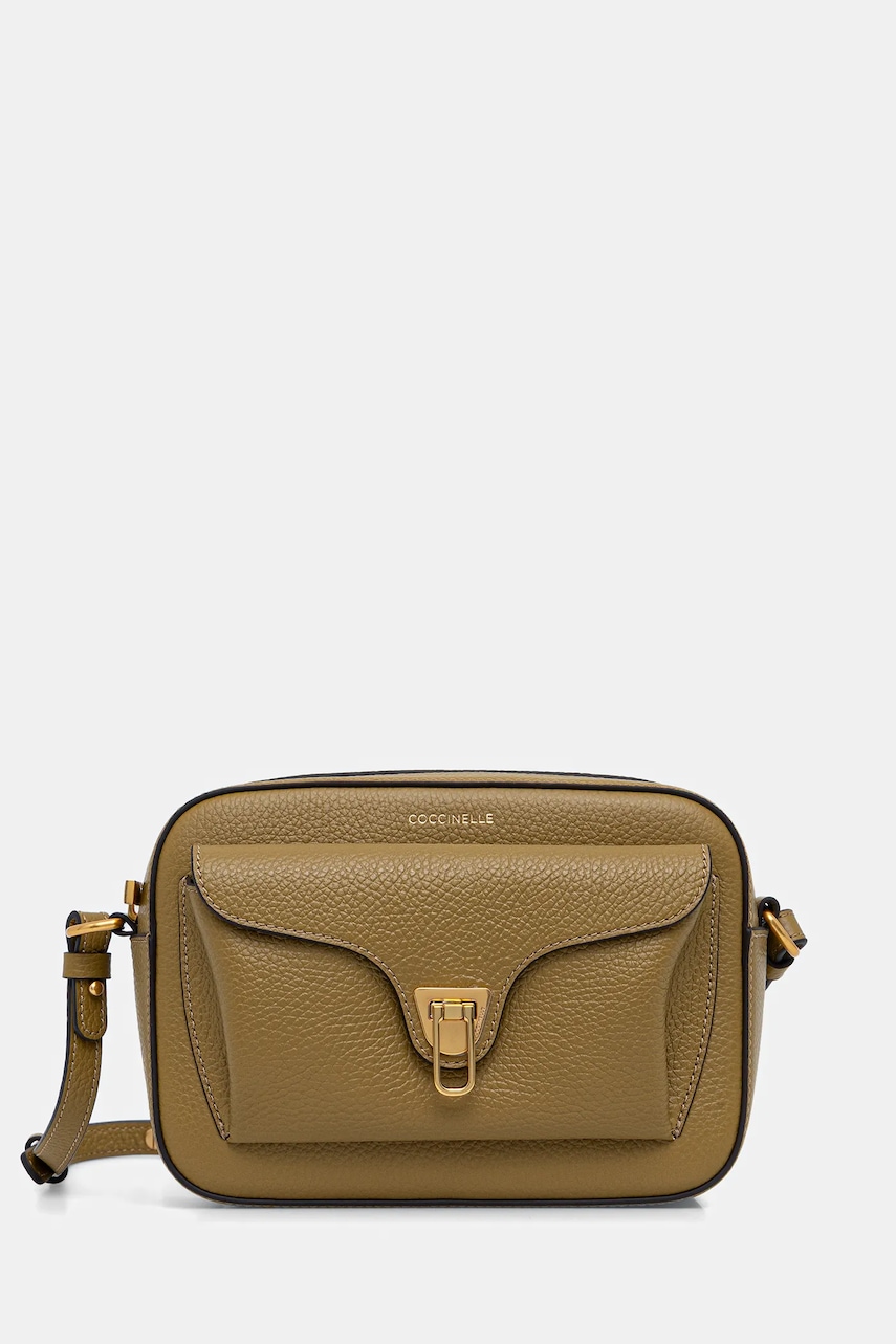 Coccinelle poșetă de piele culoarea bej, E1 MF6 15 02 01