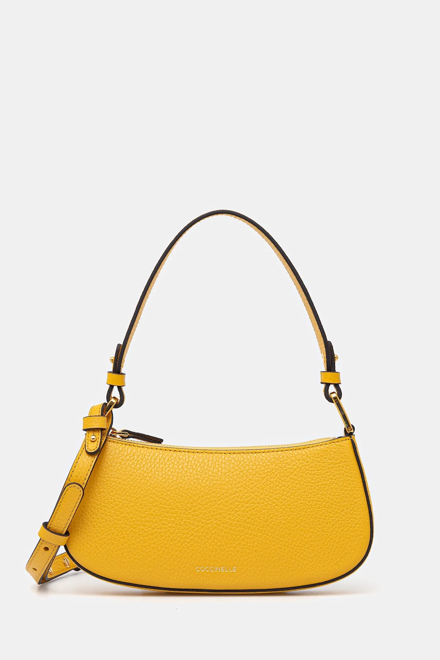 Coccinelle geanta de piele culoarea negru, E5 MRF 52 01 01