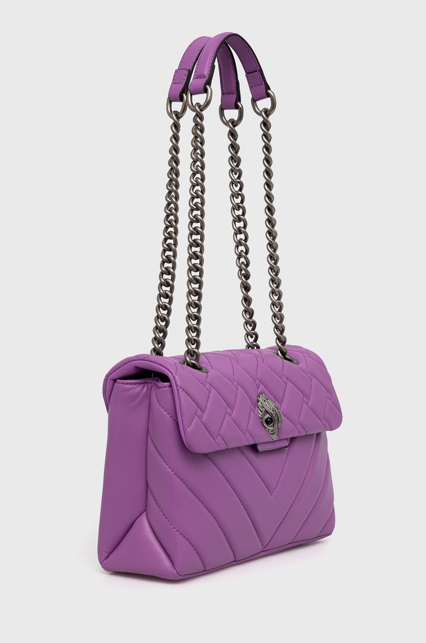 

Кожаная сумочка Kurt Geiger London цвет фиолетовый