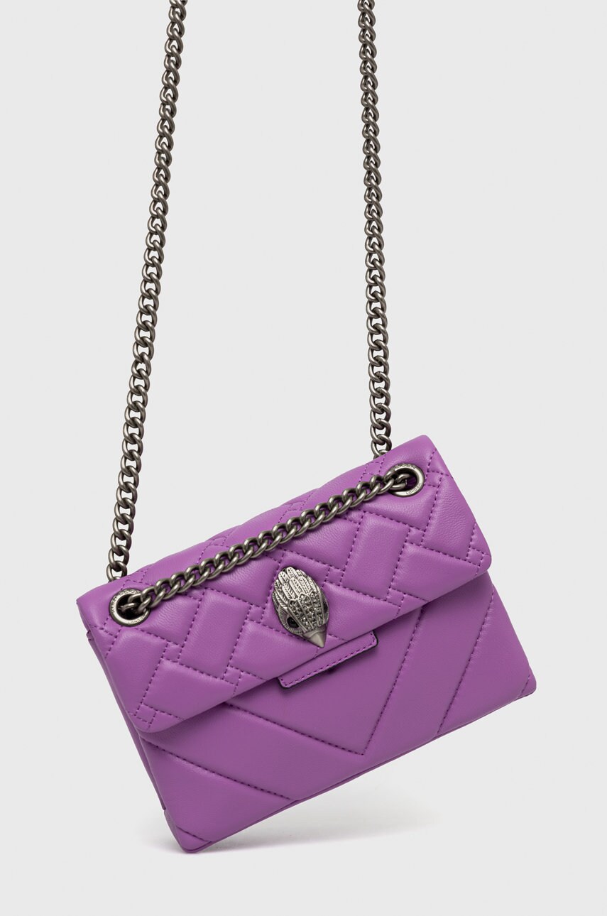 Kurt geiger london poseta de piele culoarea violet
