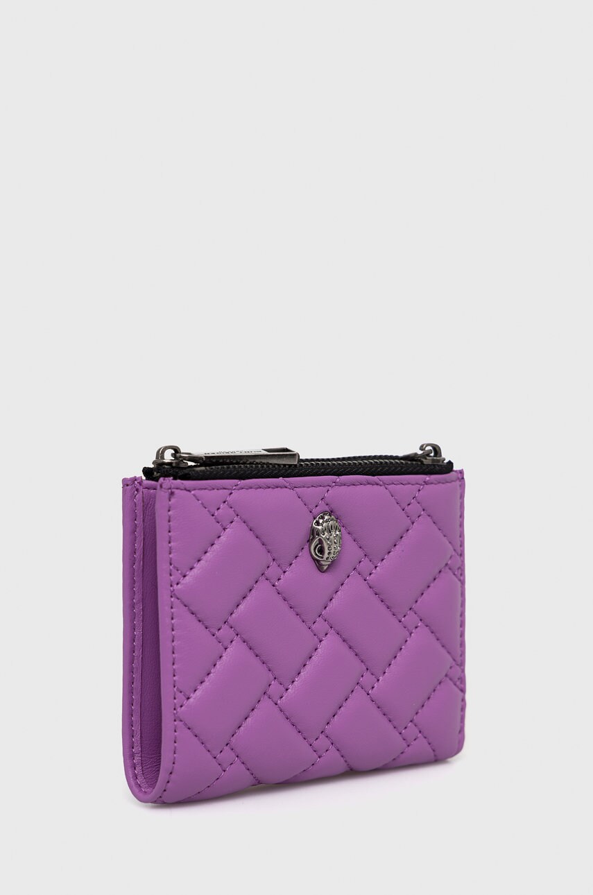 

Шкіряний гаманець Kurt Geiger London жіночий колір фіолетовий