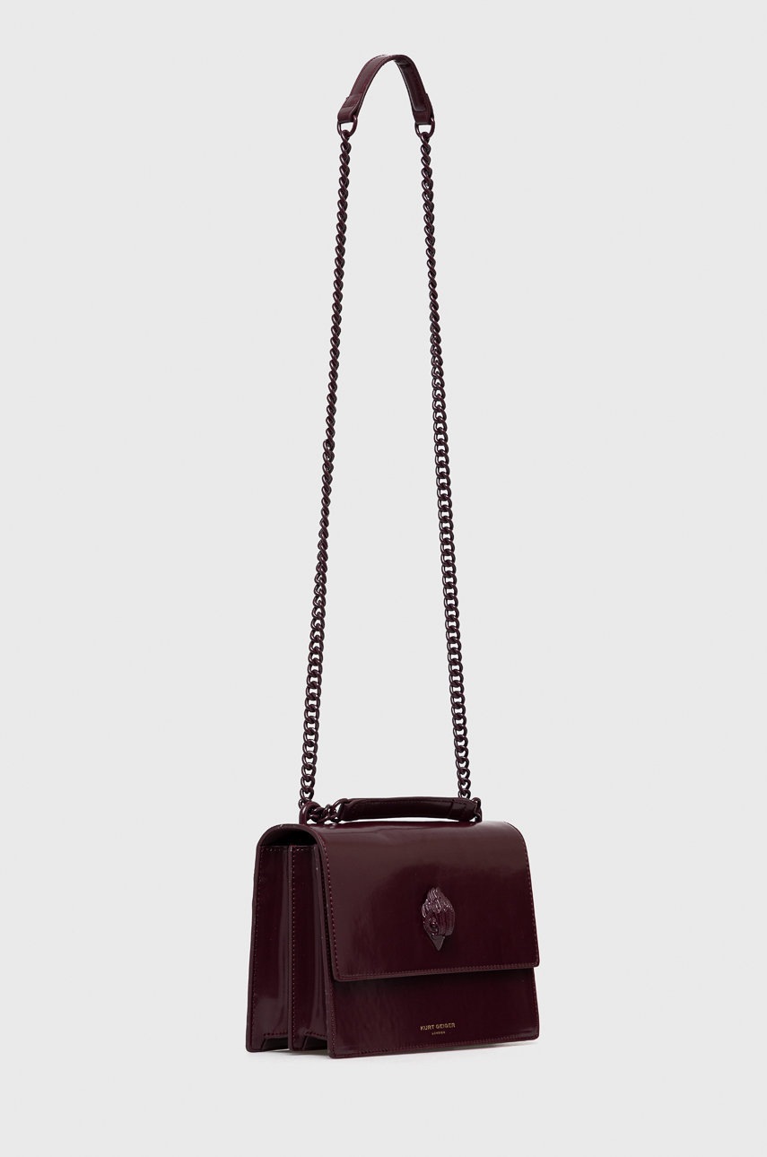 

Кожаная сумочка Kurt Geiger London цвет бордовый