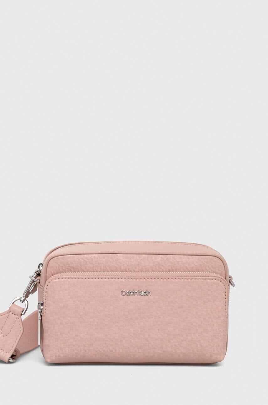 

Чанта Calvin Klein в черно, Розов