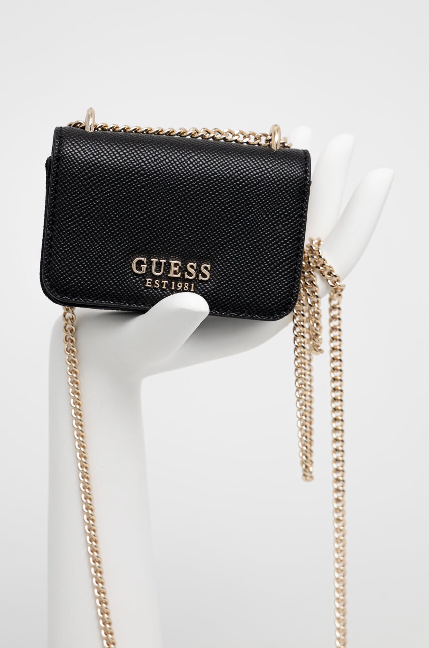 

Чанта Guess в черно, Черен