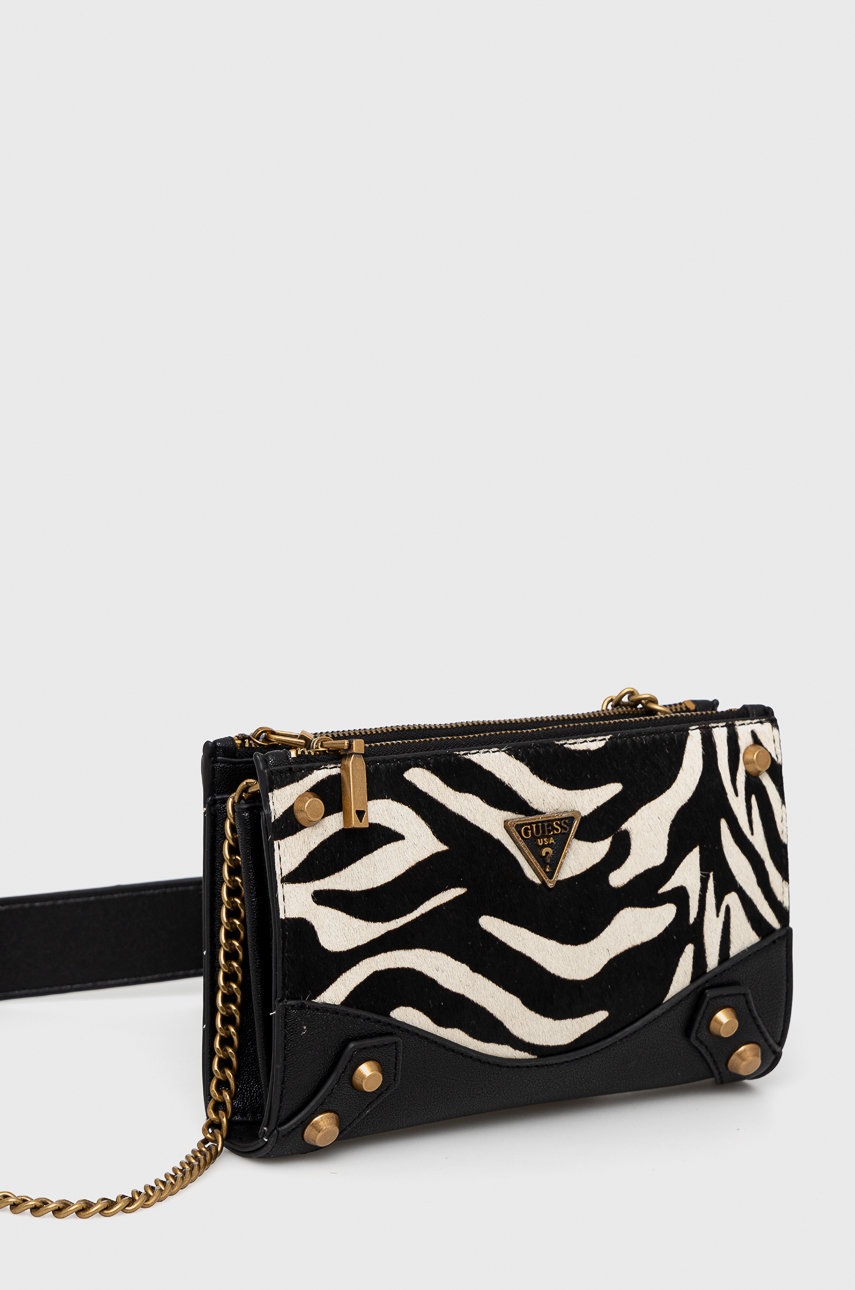 

Кожаная сумочка Guess цвет чёрный