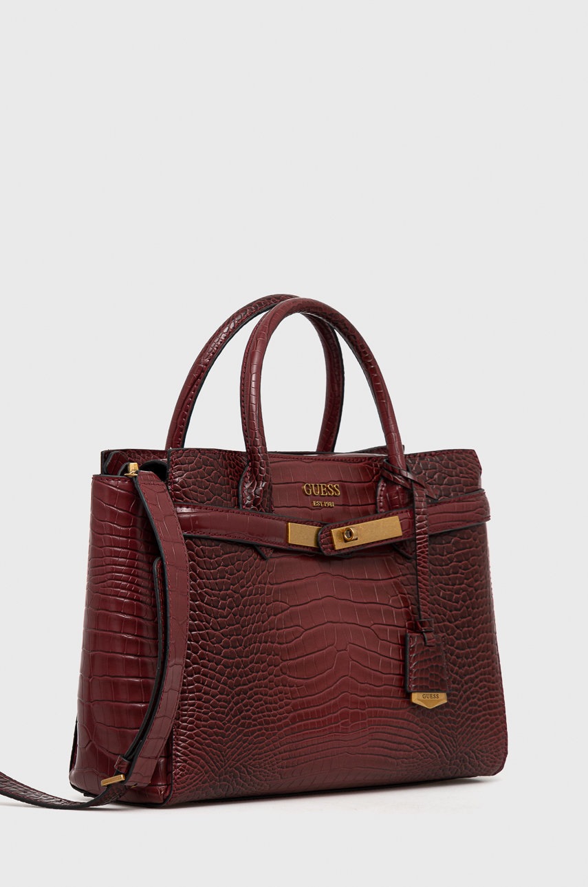 

Сумочка Guess колір бордовий