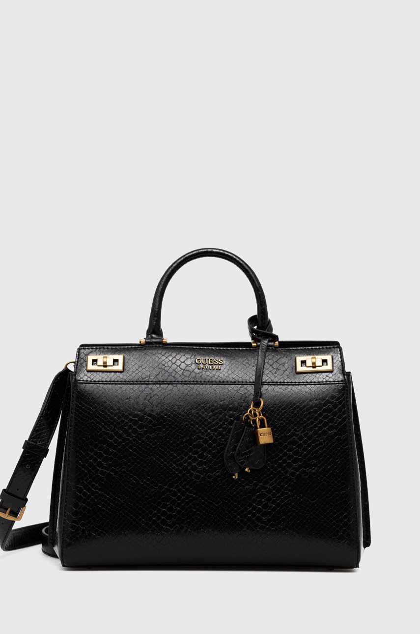 

Чанта Guess в черно, Черен