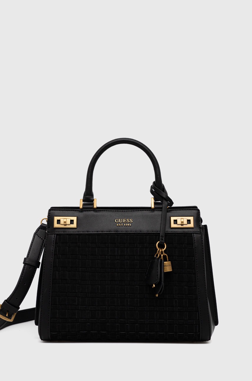 

Чанта Guess в черно, Черен