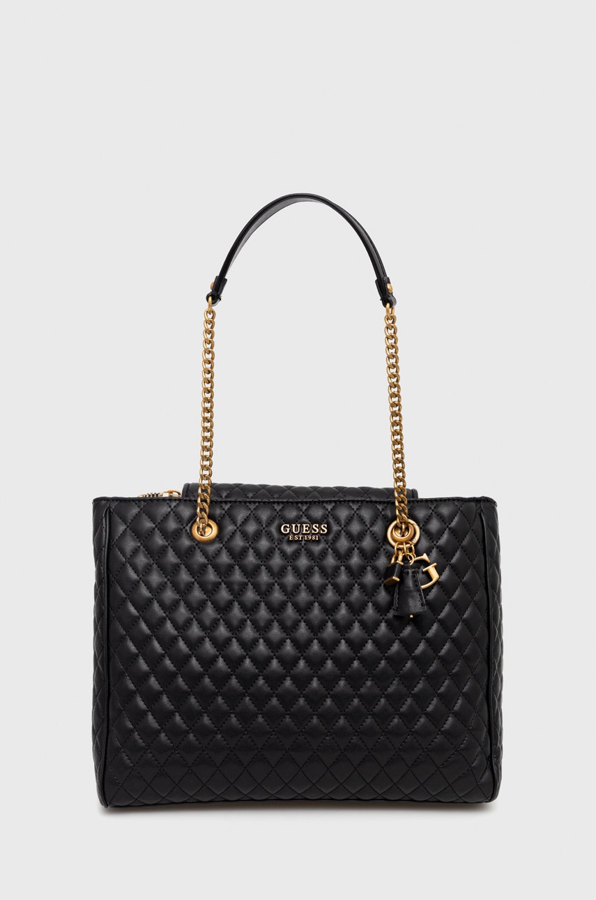 

Чанта Guess в черно, Черен