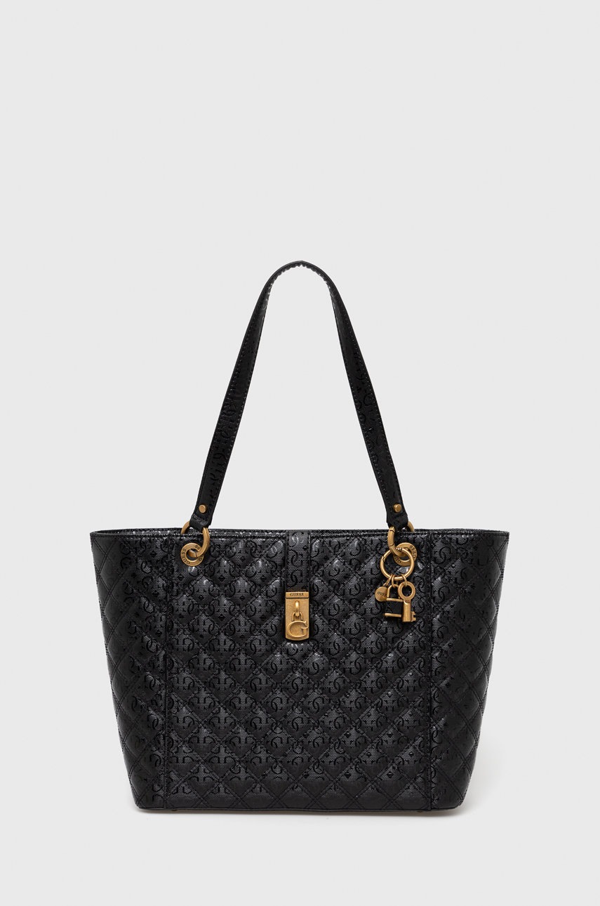 

Чанта Guess в черно, Черен