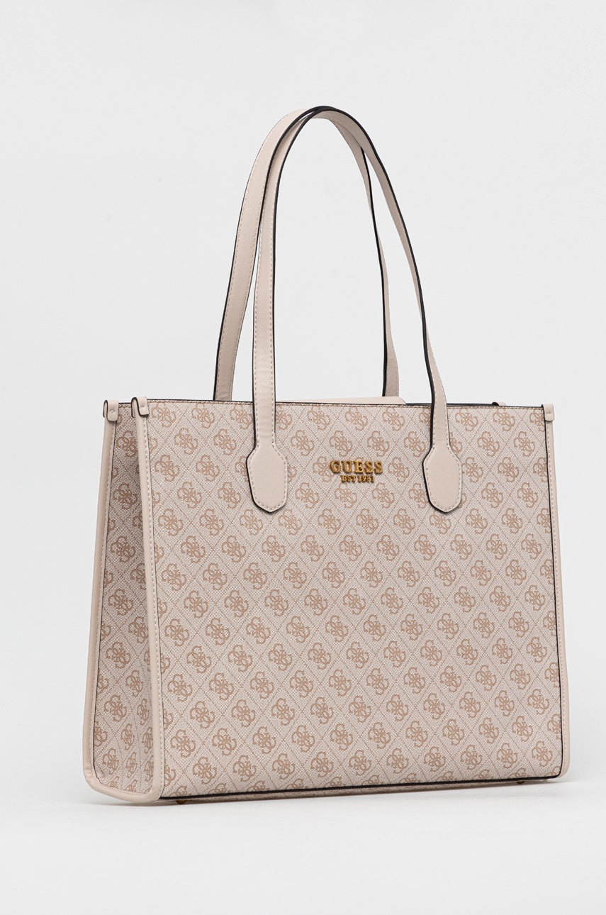 

Сумочка Guess колір бежевий