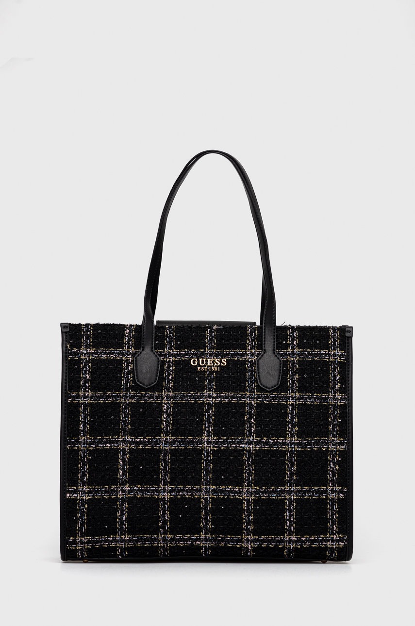 

Чанта Guess в черно, Черен
