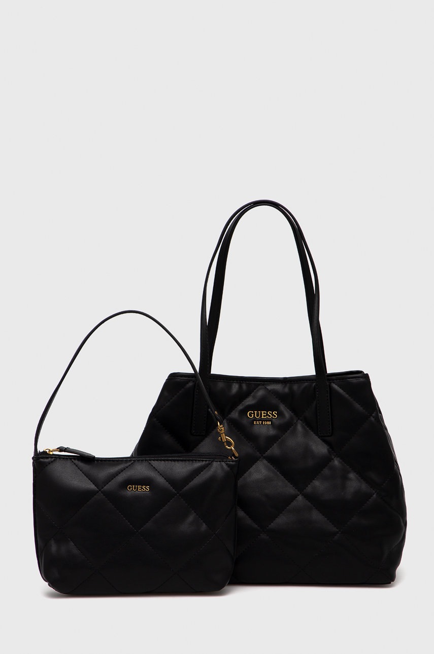 

Чанта Guess в черно, Черен