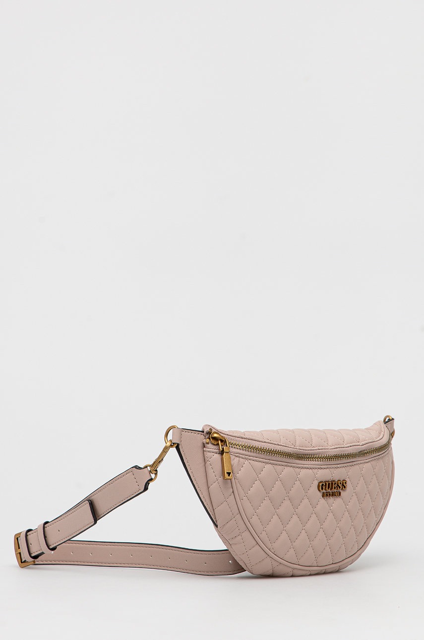 

Сумка на пояс Guess колір бежевий