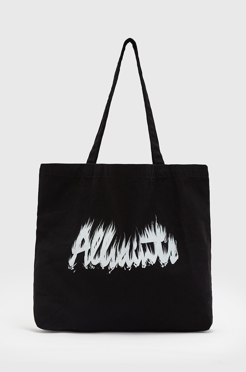 Allsaints geanta de bumbac culoarea negru