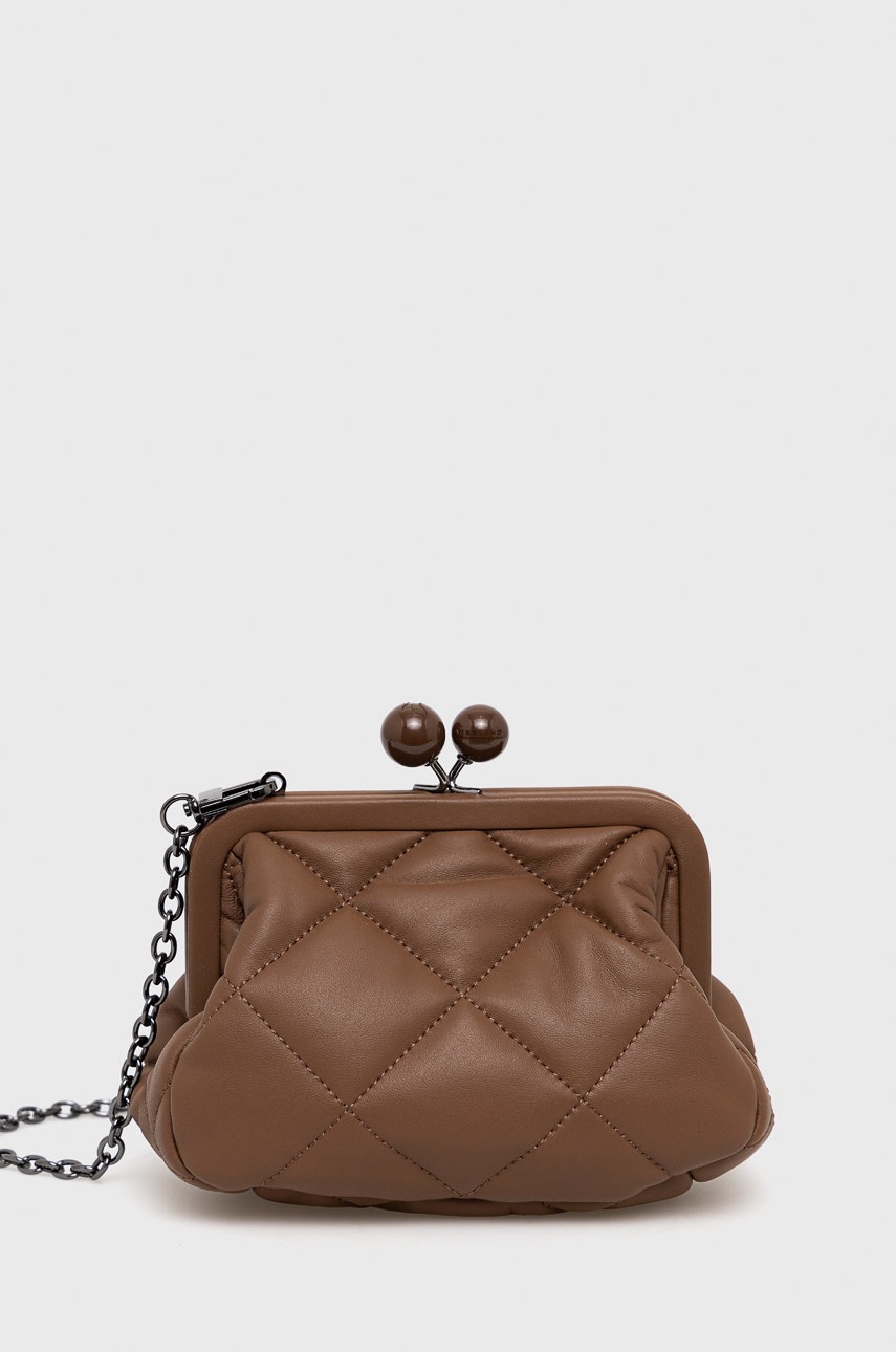 

Кожен клъч Weekend Max Mara в кафяво, Кафяв