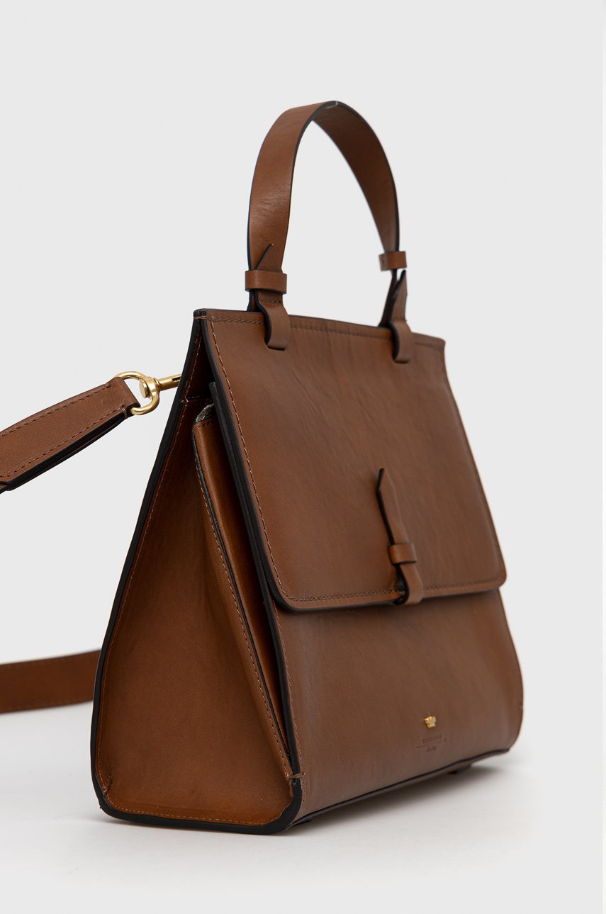 

Кожаная сумочка Weekend Max Mara цвет коричневый
