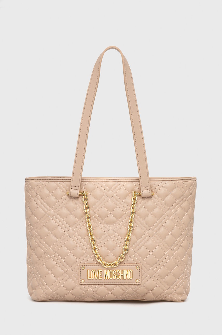 

Чанта Love Moschino в бежово, Бежов