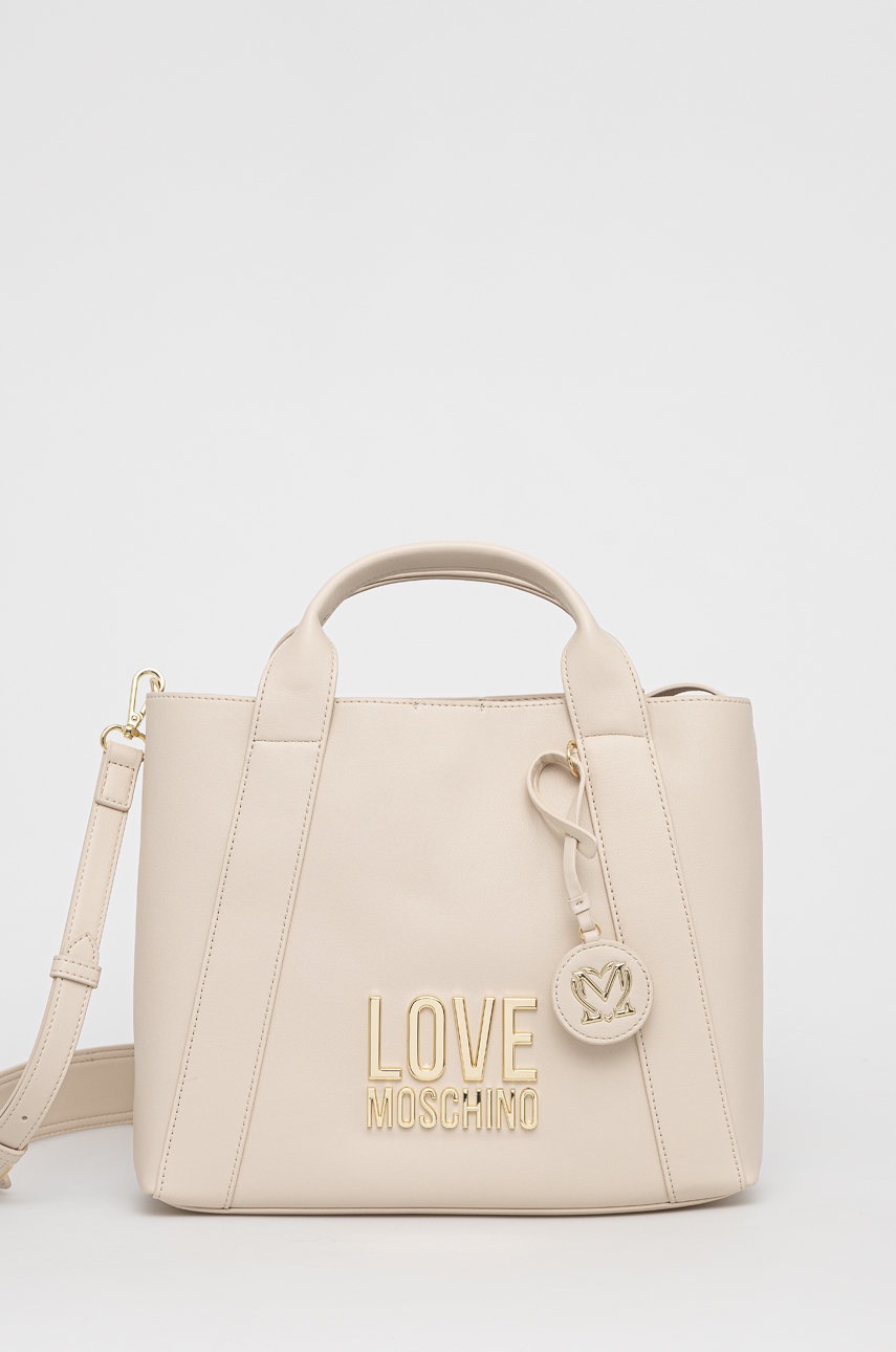 

Чанта Love Moschino в бежово, Бежов