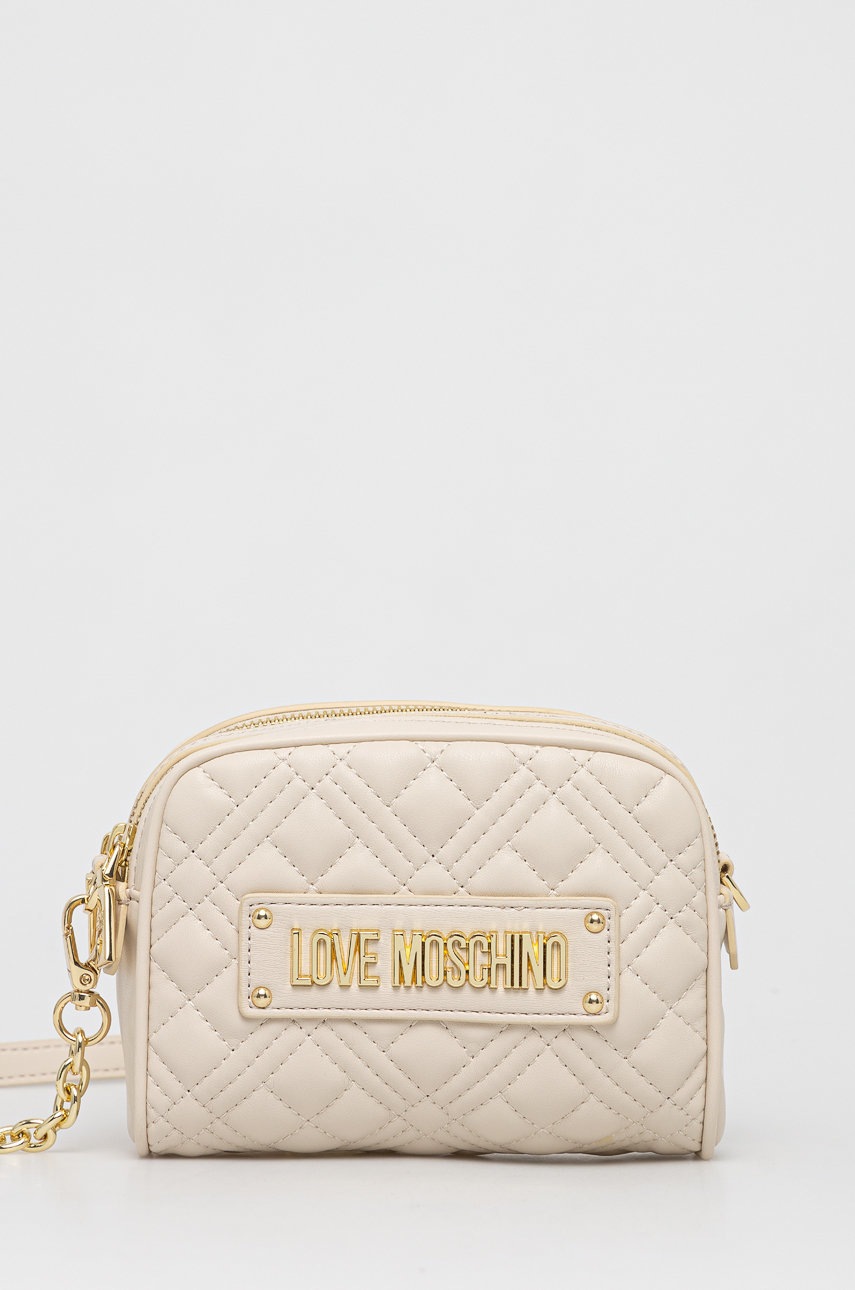 

Чанта Love Moschino в бежово, Бежов