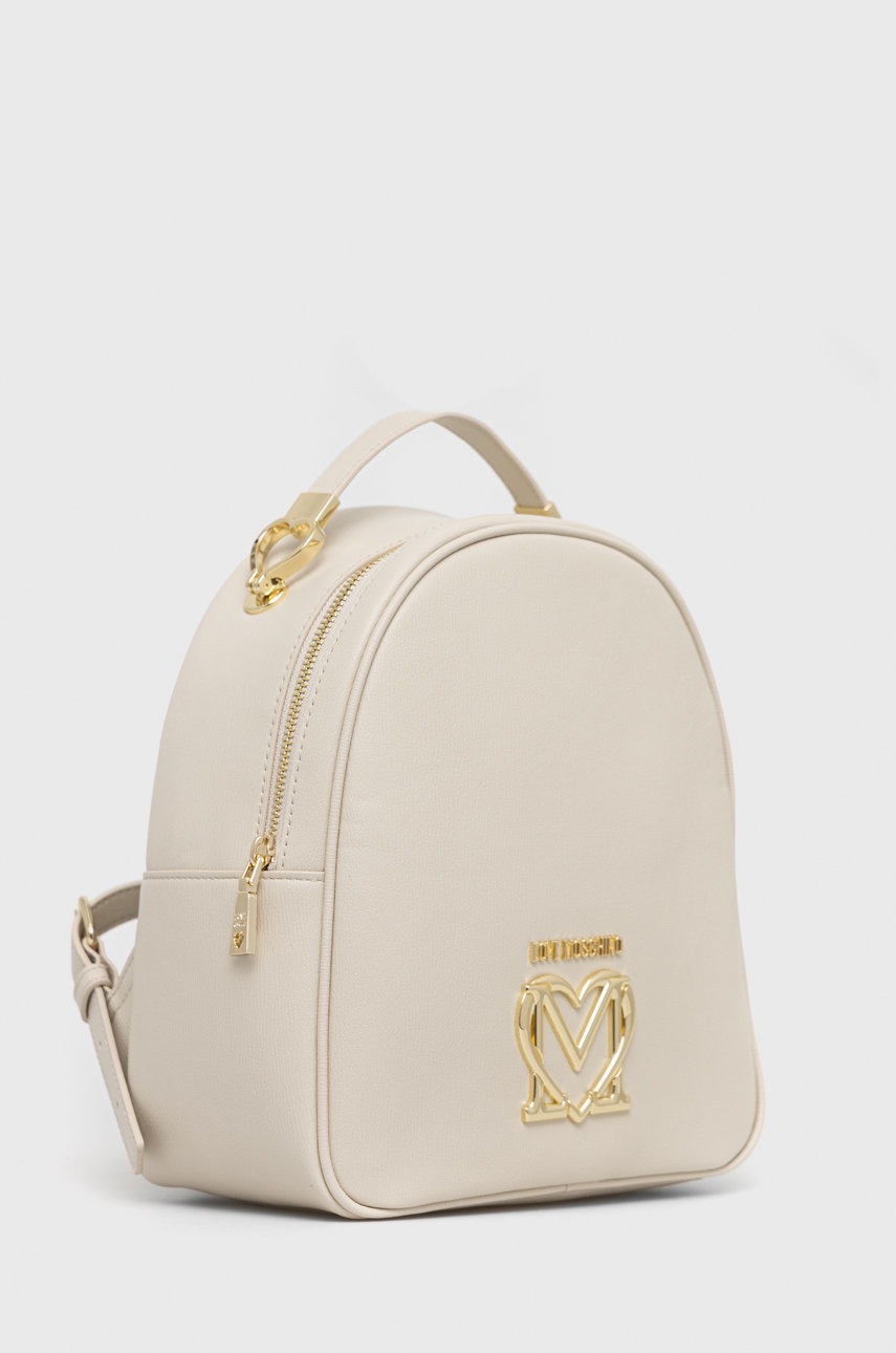 

Рюкзак Love Moschino женский цвет бежевый маленький однотонный