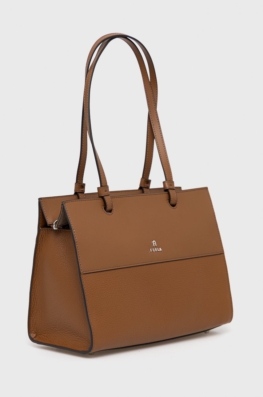 

Кожаная сумочка Furla цвет коричневый