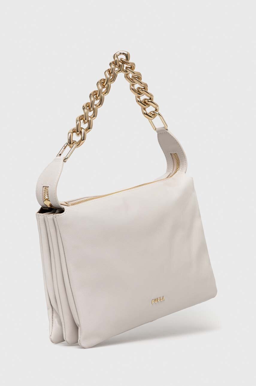 

Шкіряна сумочка Furla Piuma колір бежевий