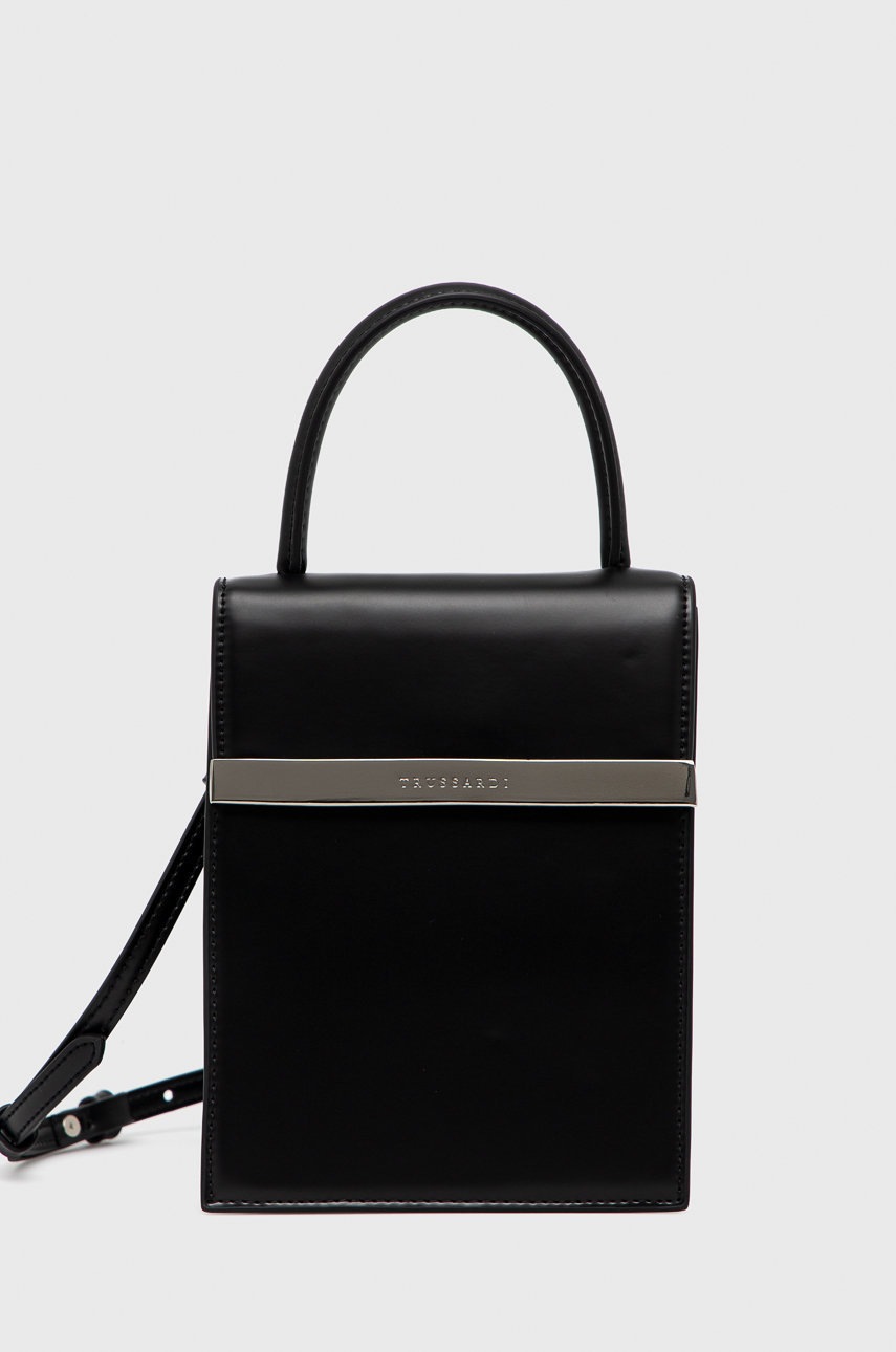 

Чанта Trussardi в черно, Черен
