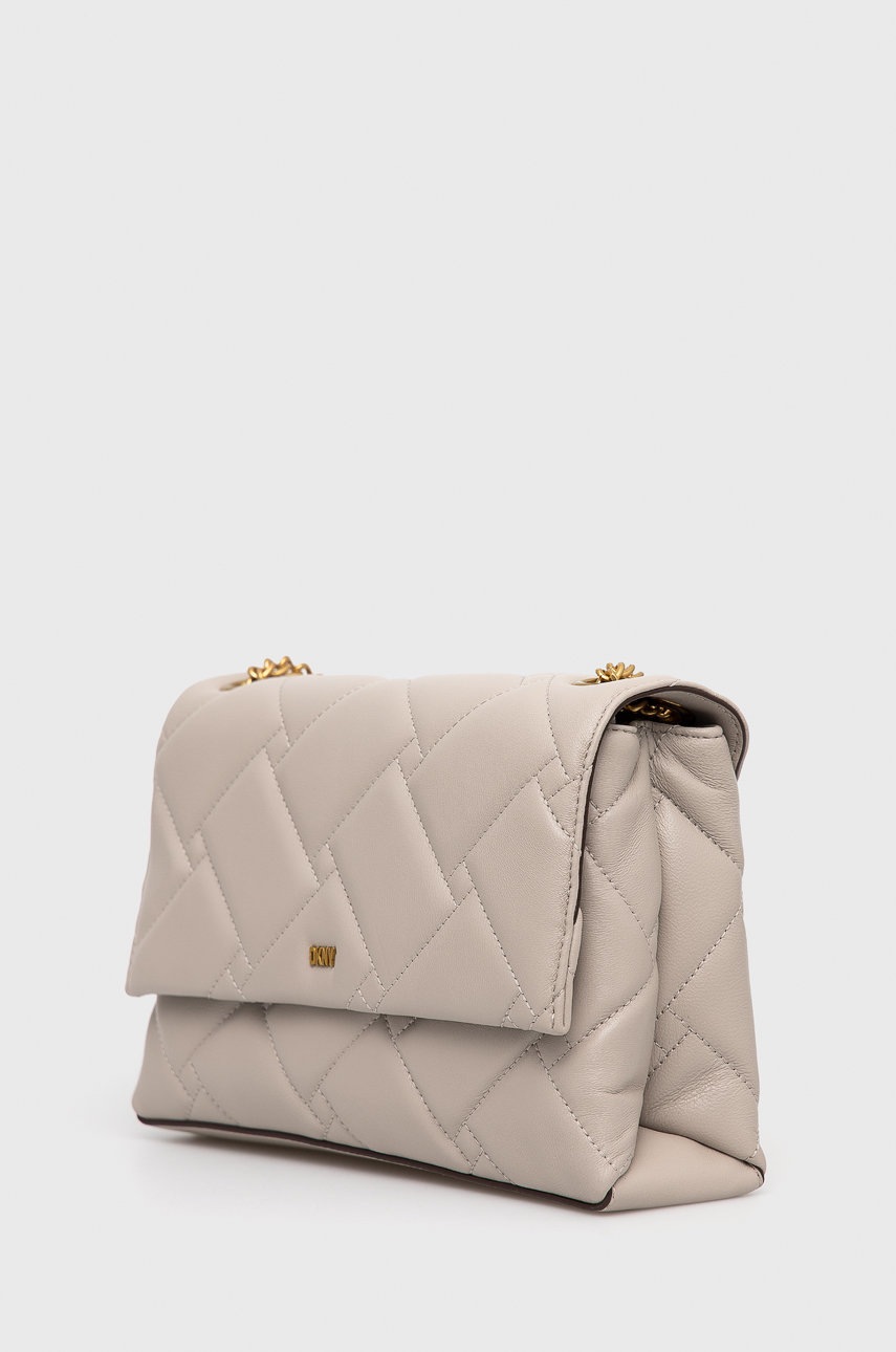

Шкіряна сумочка Dkny колір сірий