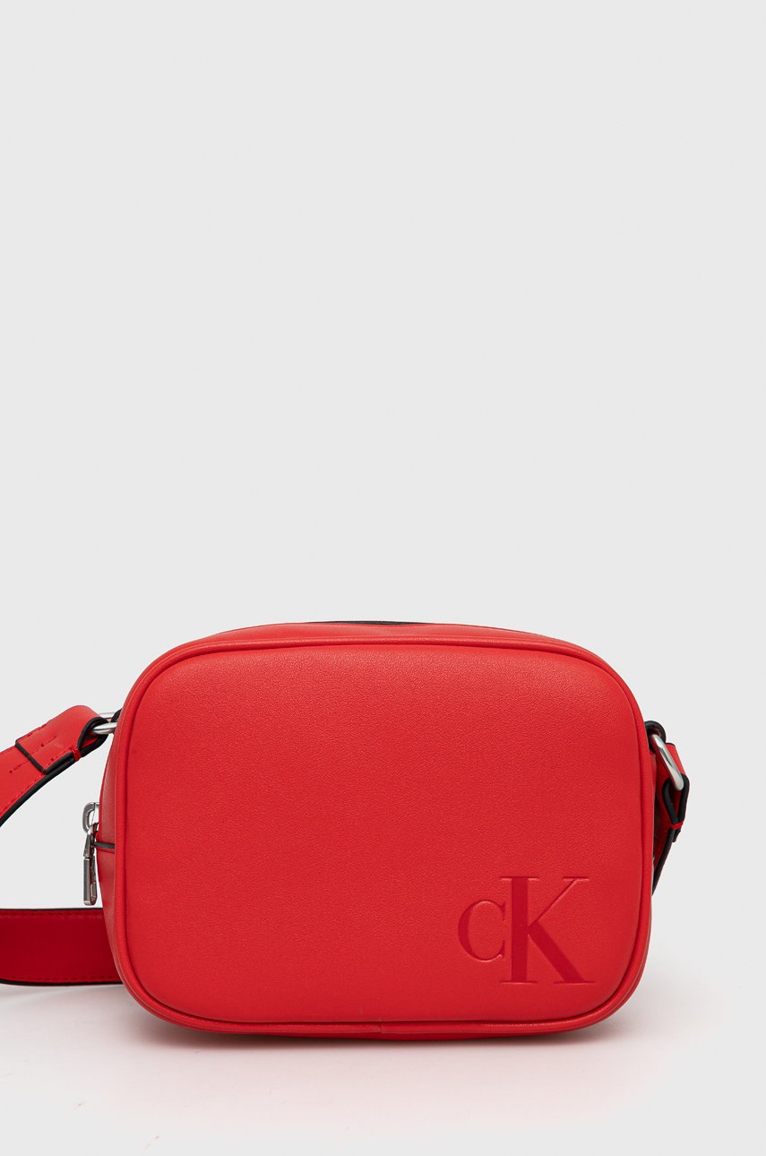 

Чанта Calvin Klein Jeans в червено, Червен