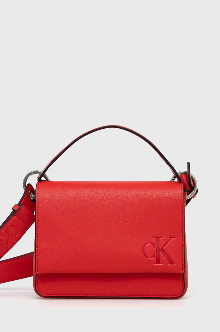

Чанта Calvin Klein Jeans в червено, Червен